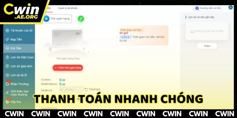 Giao dịch thanh toán được hoàn tất nhanh chóng